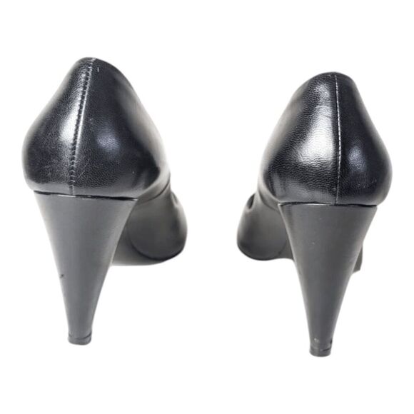 MARC BY MARC JACOBS Black Leather Peep Toe Pump Size 35 - Picture 5 of 7